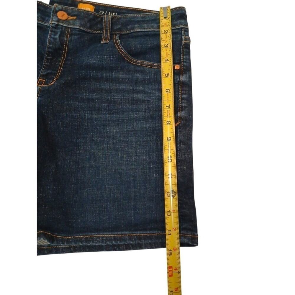Anthropologie Pilcro Letterpress Blue Denim Shorts 32 Blue Salvage Roll Up $65 - Picture 14 of 16